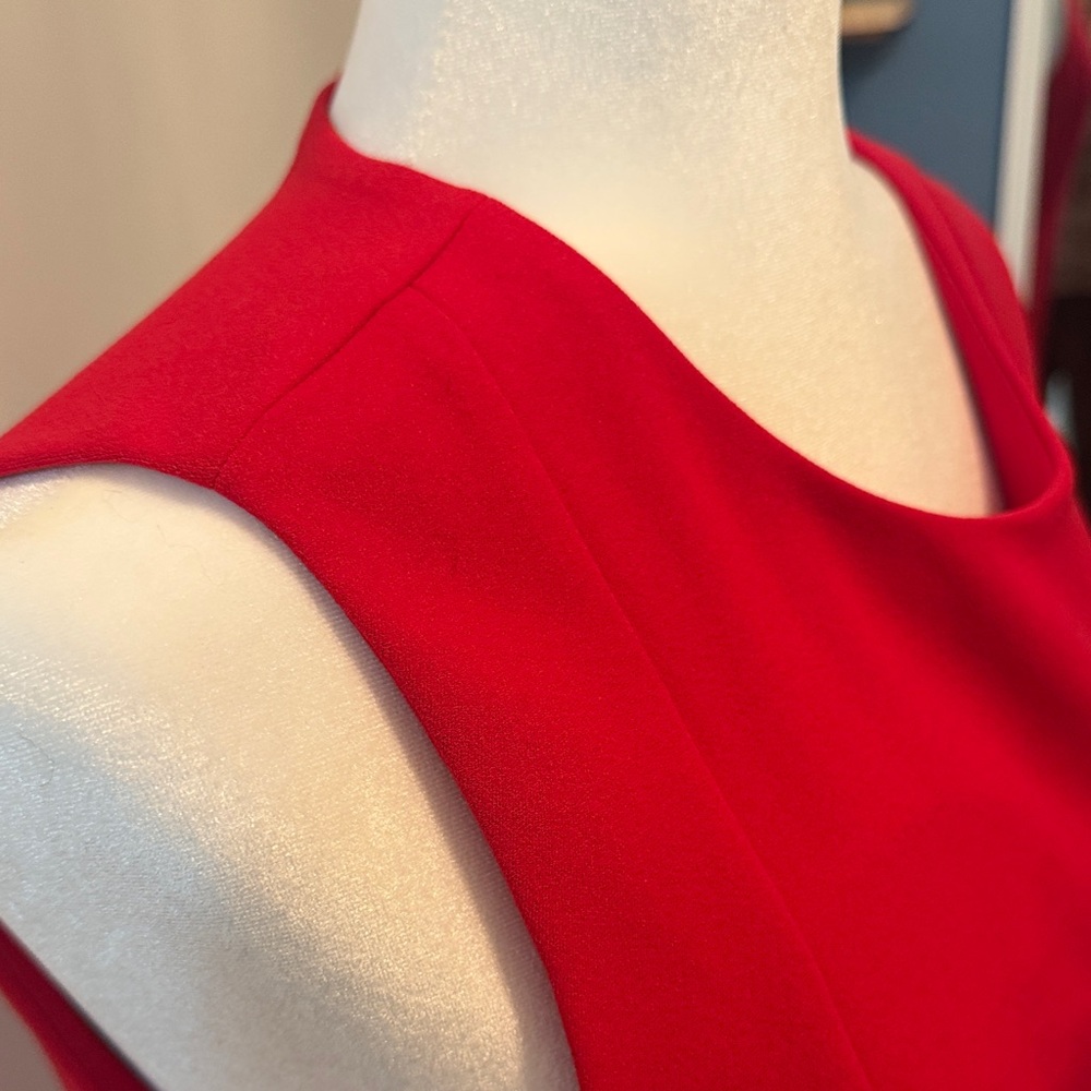 Calvin Klein Red sleeveless work party Dress - Picture 10 of 12